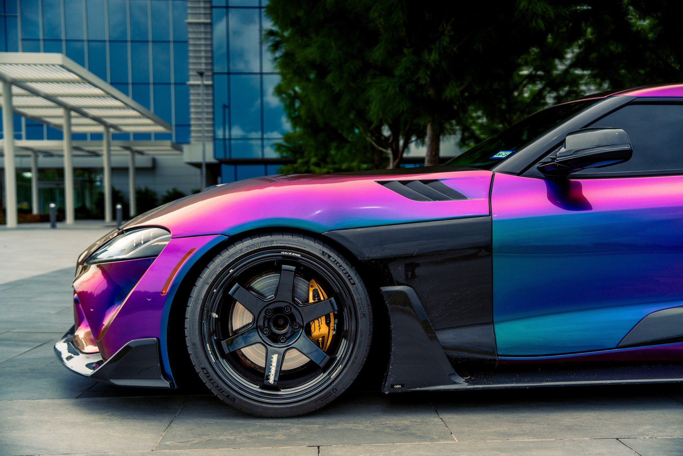 Toyota Supra — Supra in purple/blue chameleon.